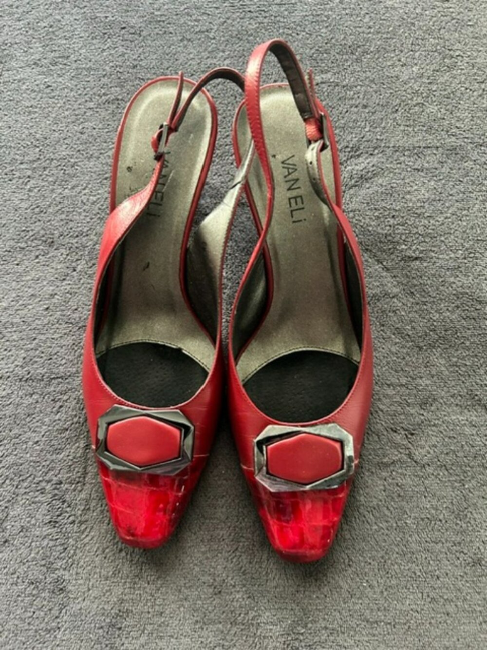 Women's Vaneli Virgilia Slingback Heel, Red, Size 8M